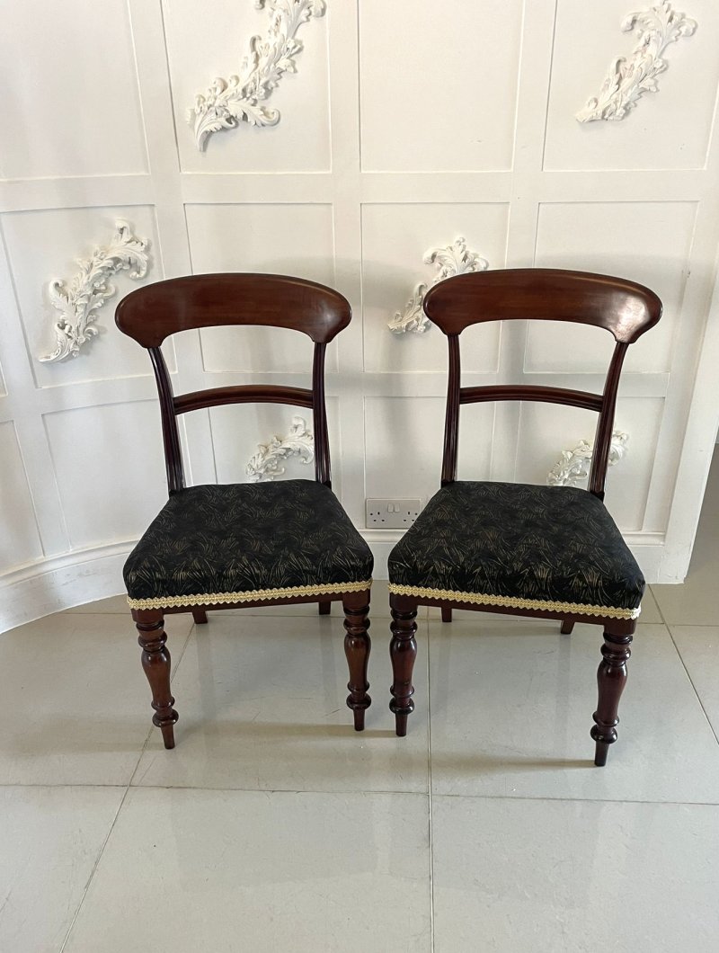 Antique Victorian Set of 10 Quality Mahogany Dining Chairs - Image 12